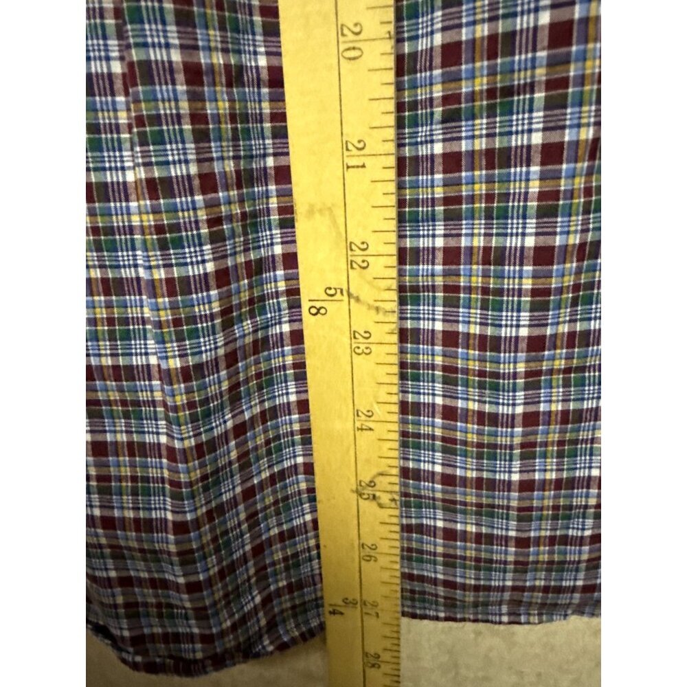 Polo Ralph Lauren Boy's Plaid Shirt XL 16/18 Blue Button Long Sleeve Preppy - Picture 6 of 8